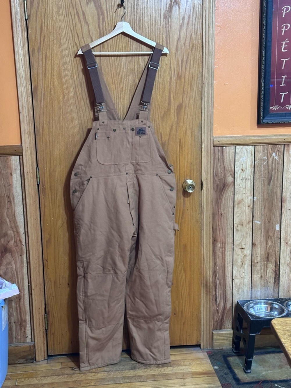 Old mill s medium Brown Men’s Insulated‎ Bib Overalls
